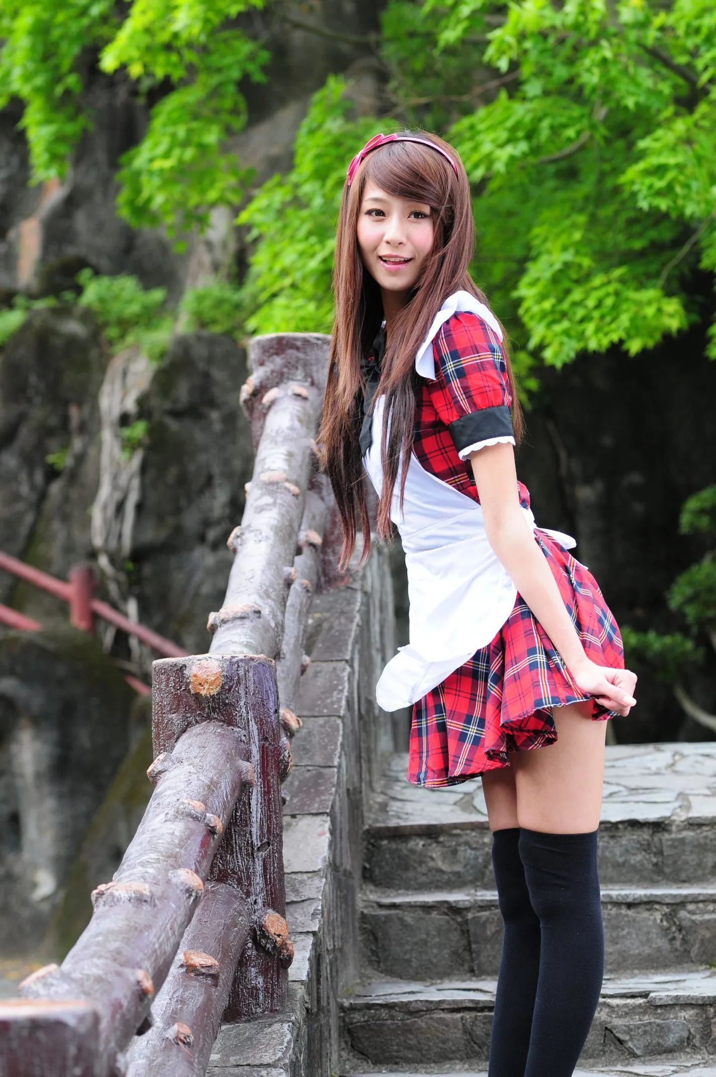 [Buổi chụp ảnh ngoài trời của Beautyleg] Winnie Xiaoxue - Bộ ảnh ngoài trời ngọt ngào và dễ thương trong trang phục hầu gái. - 3