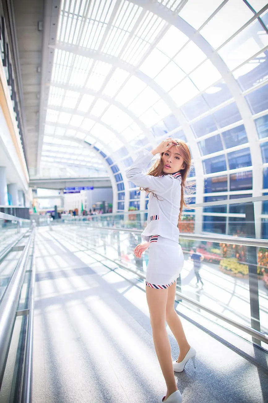 Bộ ảnh tiếp viên hàng không xinh đẹp Lưu Tư Kỳ tại Sân bay Quốc tế Hồng Kông - 22