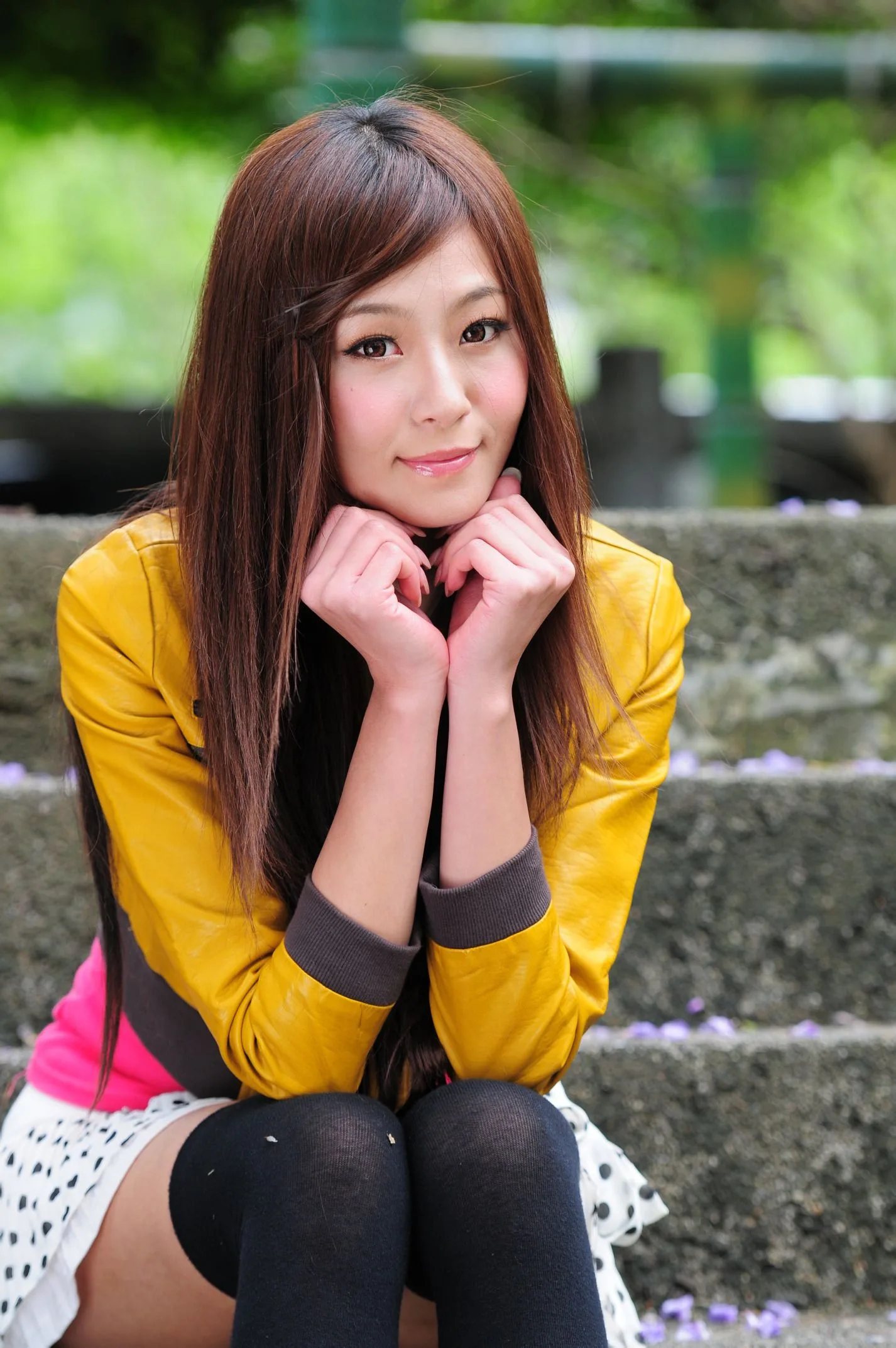 [Buổi chụp ảnh ngoài trời của Beautyleg] Winnie Zhuang - Bộ ảnh ngọt ngào và dễ thương với váy ngắn họa tiết hoa. - 4