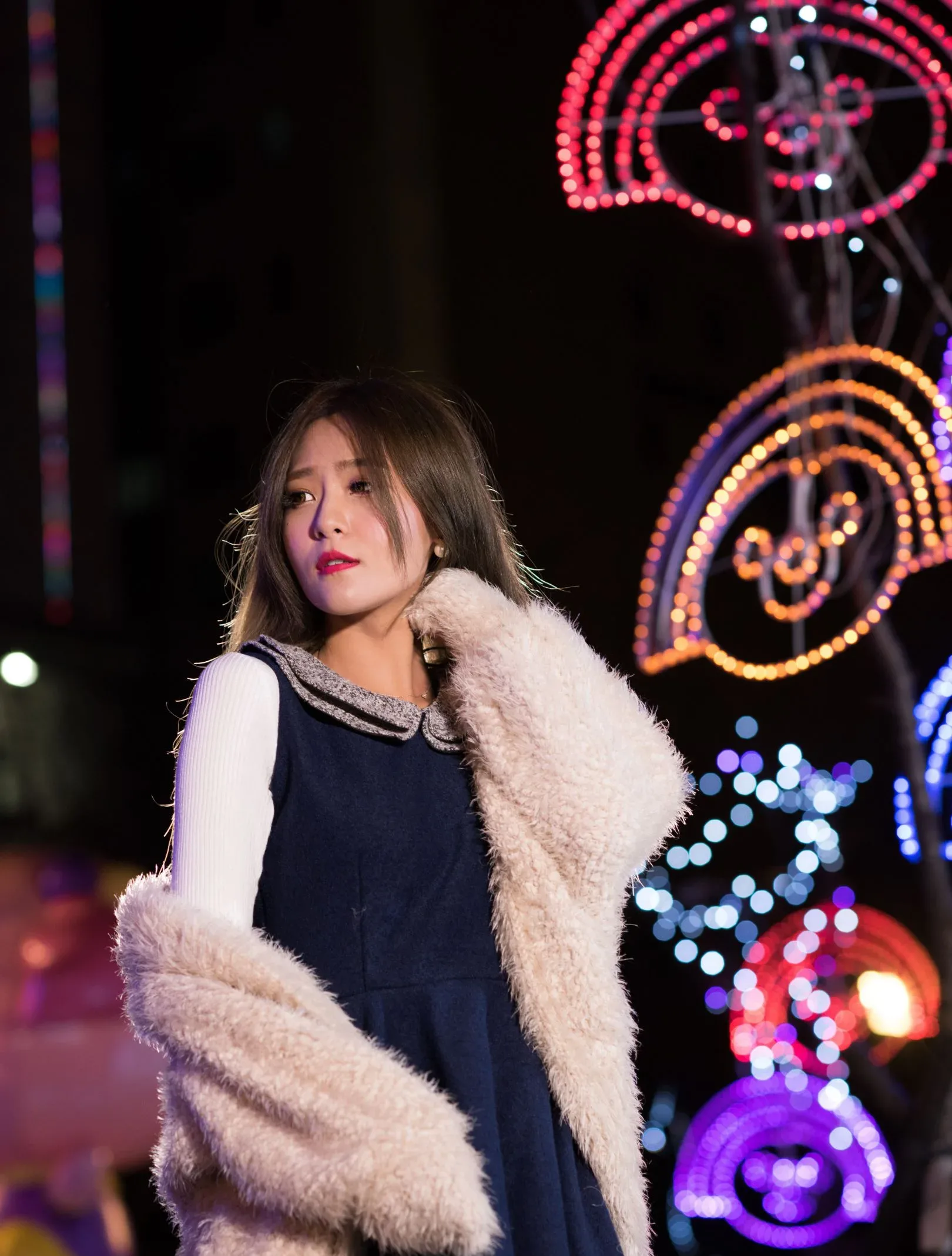 [Buổi chụp ảnh ngoài trời của Beautyleg] Winnie Xiaoxue - Bộ sưu tập ảnh đêm độ phân giải cực cao từ Công viên Giáng sinh Thành phố Đài Bắc Mới - 12
