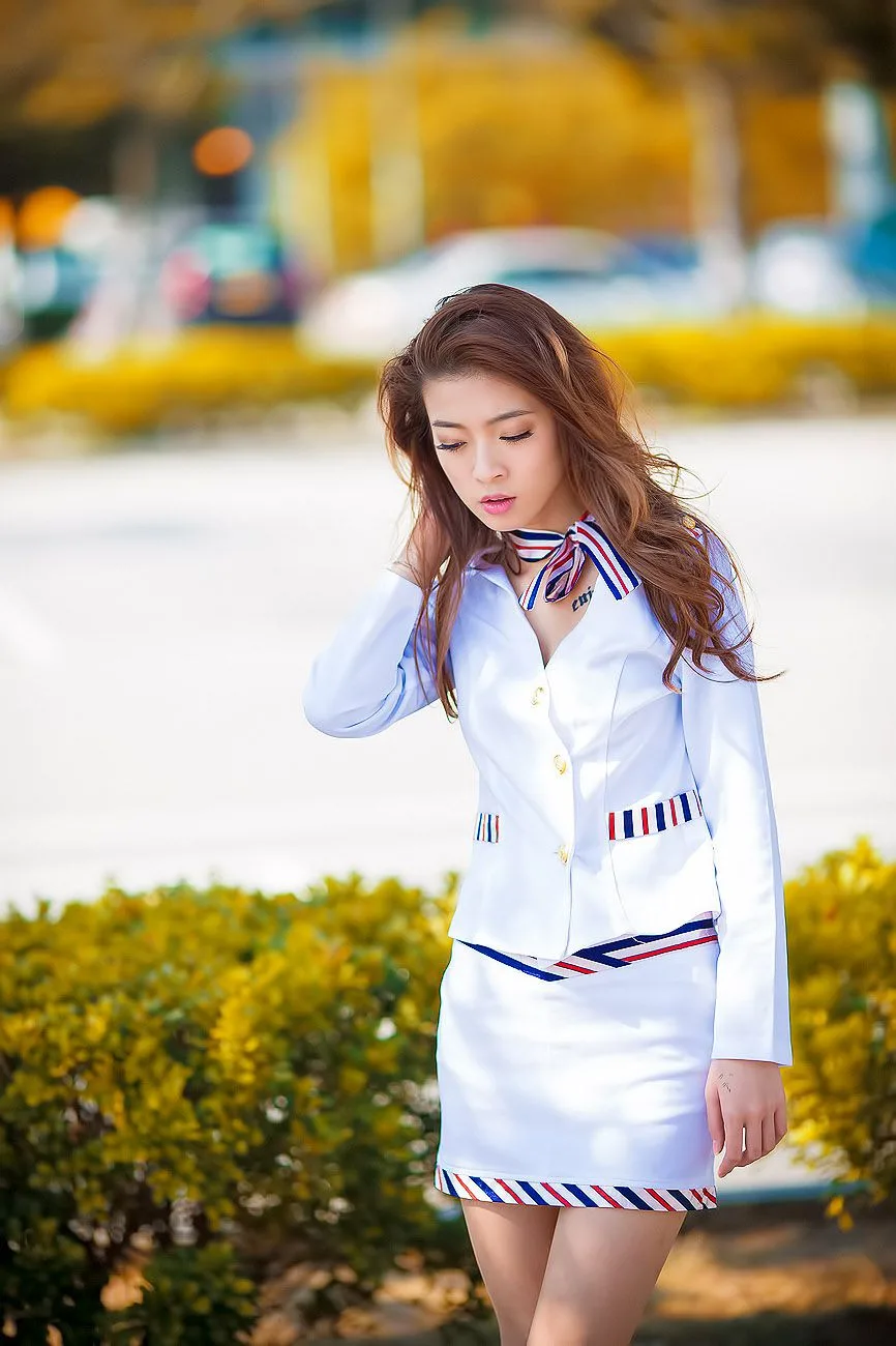 Bộ ảnh tiếp viên hàng không xinh đẹp Lưu Tư Kỳ tại Sân bay Quốc tế Hồng Kông - 12