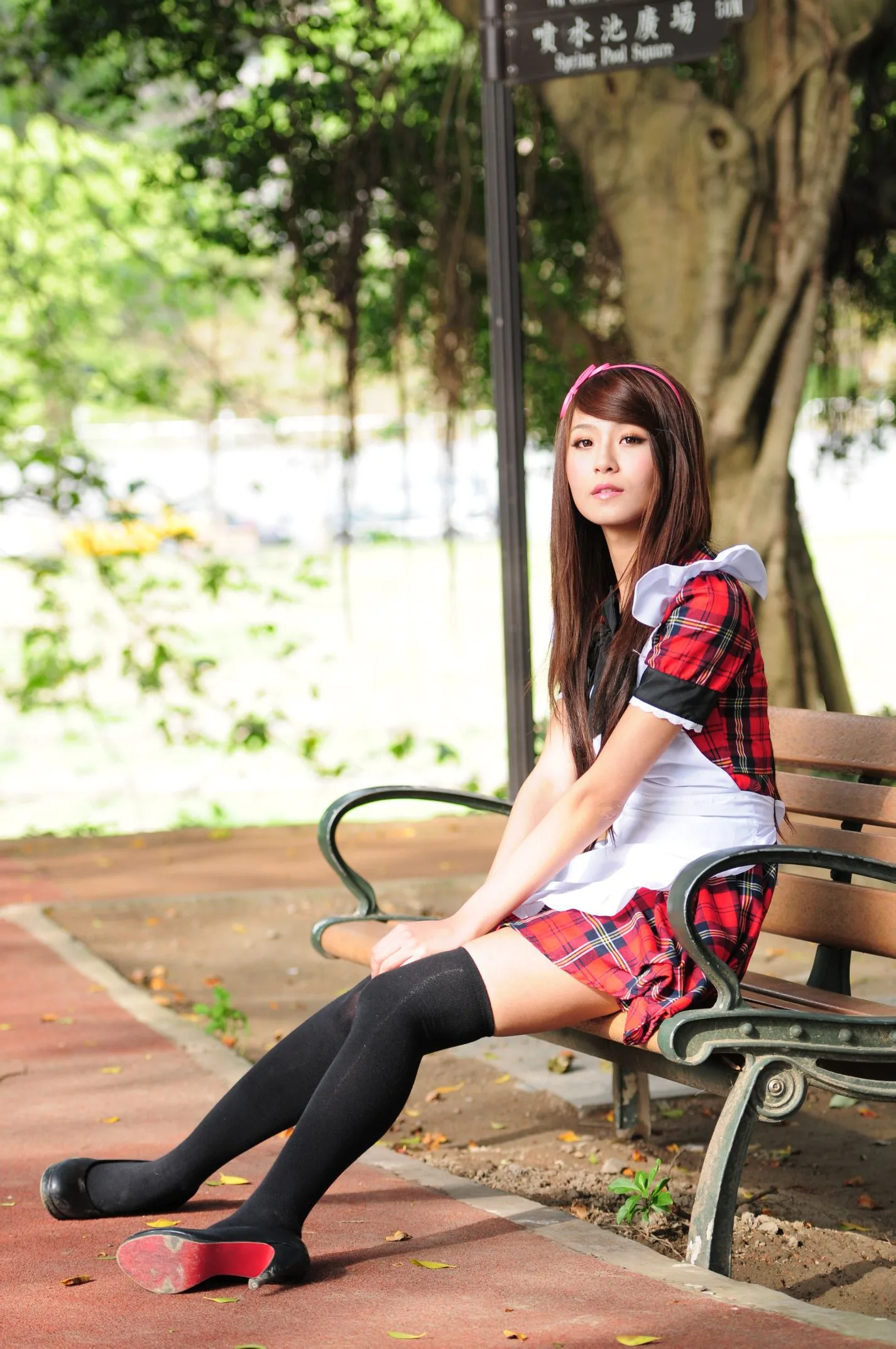 [Buổi chụp ảnh ngoài trời của Beautyleg] Winnie Xiaoxue - Bộ ảnh ngoài trời ngọt ngào và dễ thương trong trang phục hầu gái. - 77