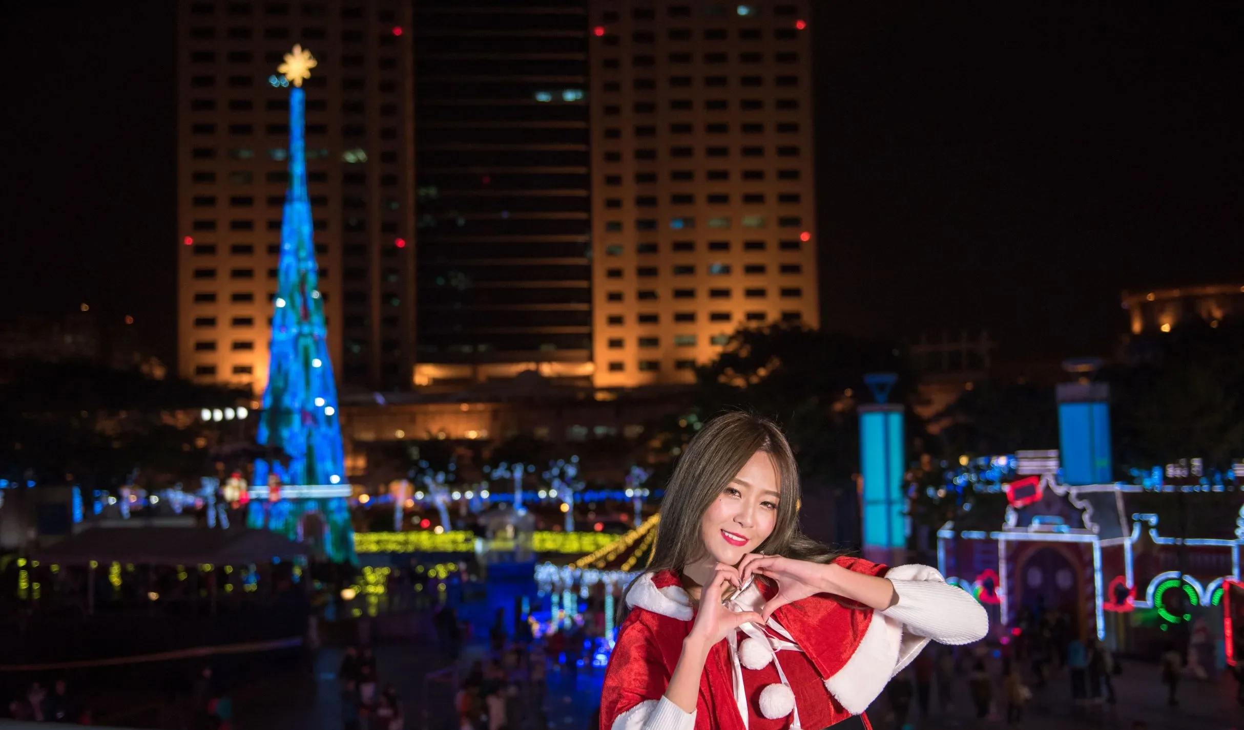 [Buổi chụp ảnh ngoài trời của Beautyleg] Winnie Xiaoxue - Bộ sưu tập ảnh đêm độ phân giải cực cao từ Công viên Giáng sinh Thành phố Đài Bắc Mới - 37