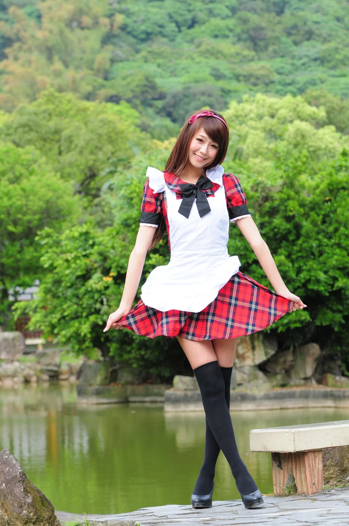 [Buổi chụp ảnh ngoài trời của Beautyleg] Winnie Xiaoxue - Bộ ảnh ngoài trời ngọt ngào và dễ thương trong trang phục hầu gái. - 32